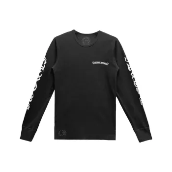 Chrome Hearts Scroll Logo Long Sleeve Thermal T Shirt