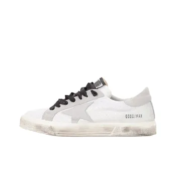 Golden Goose May Low Top Skateboard Shoes Women's Gray White