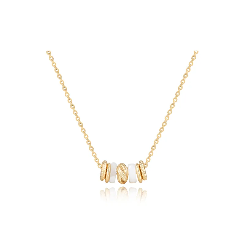 AJIDOU S925 Silver Necklaces Women's Gold-0