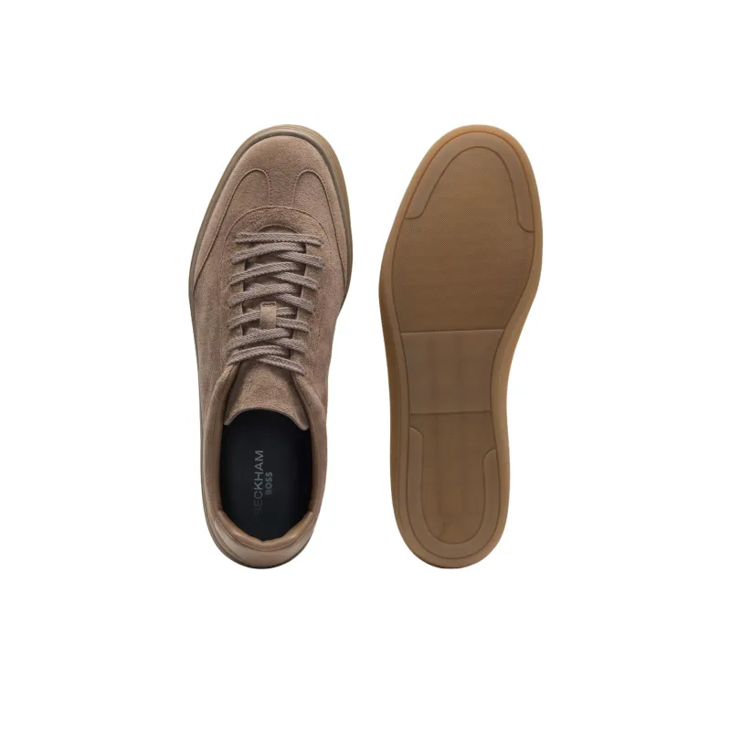 BECKHAM x HUGO BOSS Low Top Skateboard Shoes Men's Brown-3