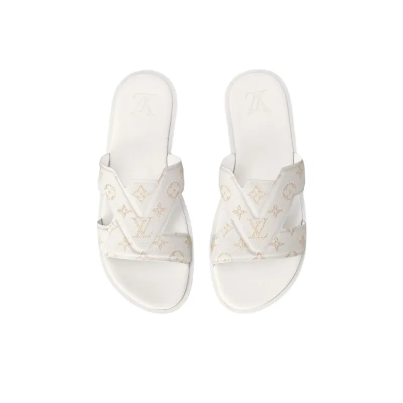 LOUIS VUITTON Oasis Slide Slippers Men's White-3