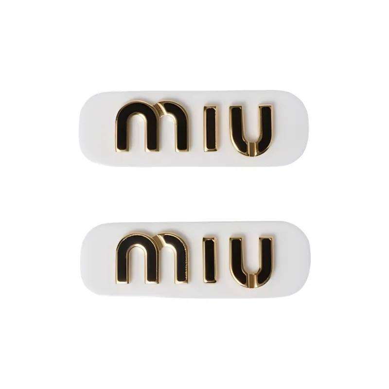 MIU MIU Resin Glass, Metal, Enamel Hair Clips Women's-0