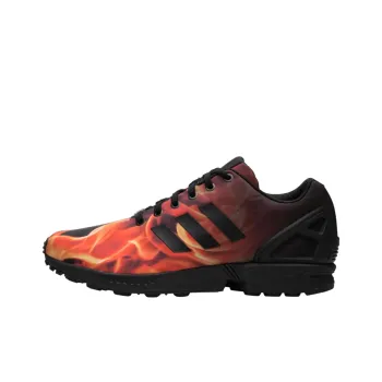Adidas Zx Flu Anti Slip Wear Resistant Low Top Casual Shoes Men's Red Black