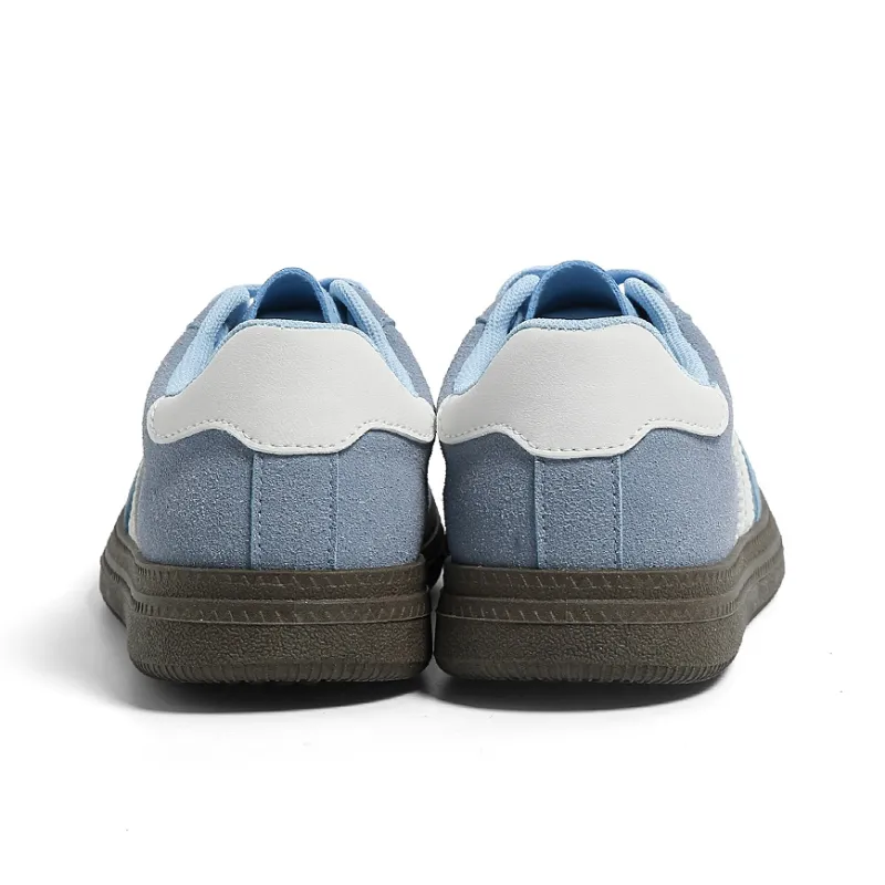 HUANQIU Slip Resistant, Lightweight, And Breathable Low Top Skateboard Shoes Women's Blue-5