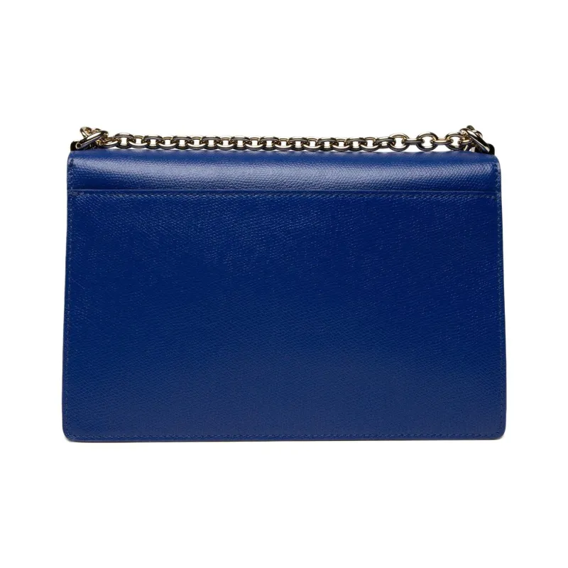 Furla 1927 Collection Leather Shoulder Bag Crossbody Bag Small Size Women's Navy-2
