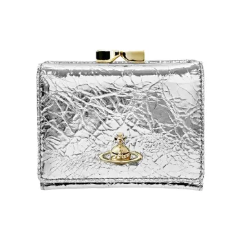 Vivienne Westwood Leather Wallet Small Size Women's Silver