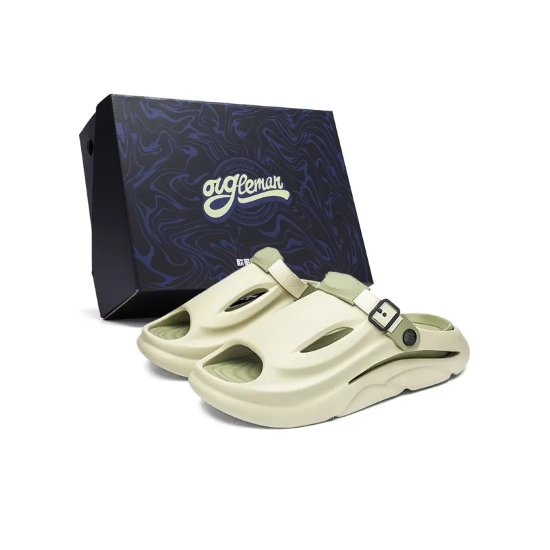 OUGLEMEN Beach Sandals Unisex Black Gray/Black Purple/Beige Brown/White Moon/Olive Green-16