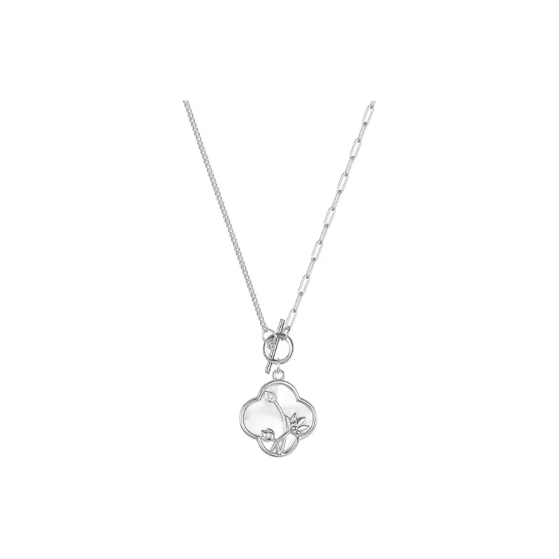 QUIET LOVE S925 Silver Necklaces Women's-4