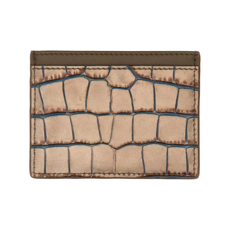 Vivienne Westwood Cow Leather Card Holder Women's Army Green-1