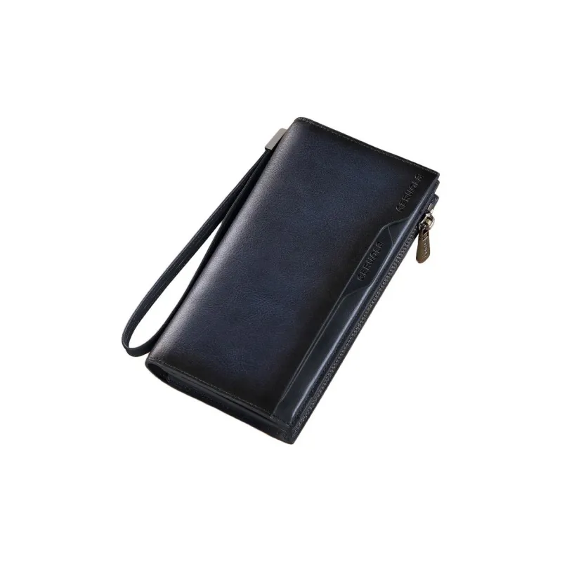 Gorora Top Grain Cow Leather Wallet Unisex Yellow Brown/Coffee/Classic Black/Blue Gray-3