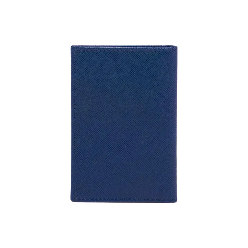 PRADA Saffiano Leather Card Holder Card Holder Men's Dark Blue-1