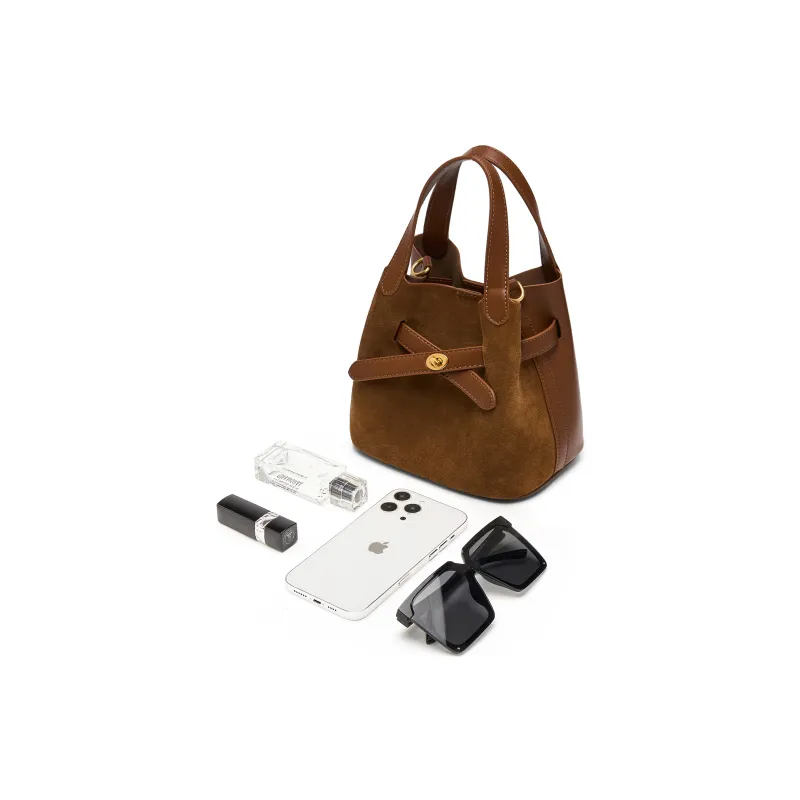 Teenmix Artificial Leather Handbag Regular Unisex Dark Brown-4