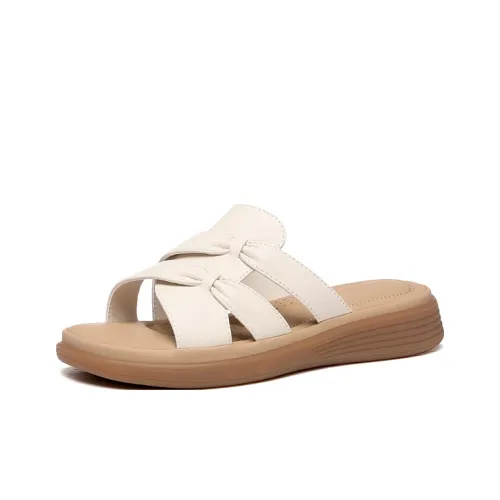 Golden Silk Rabbit Rubber Sole Slip Resistant Cushioning Slide Slippers Women's