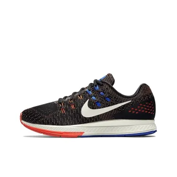 Nike Zoom Structure 19 Anti Slip Wear Resistant Low Top Casual Running Shoes Men's Black White