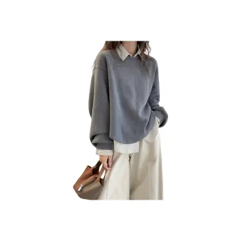 XIANSINIAO Sweatshirts Women's Gray