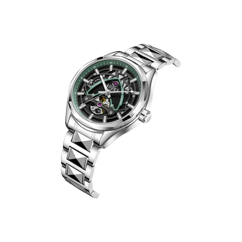AOUKE Boundary Breaker Collection Mechanical Movement Stainless Steel Watchband Watch Men's Watches Cut Out Dial-12