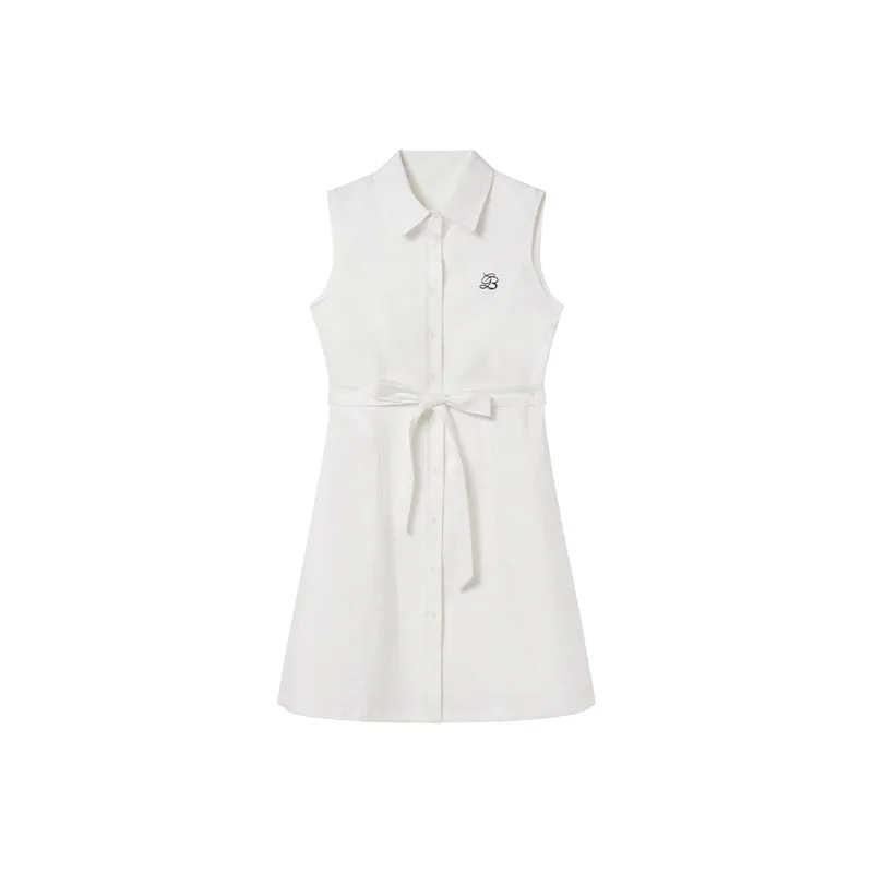 FLIM Sleeveless Dresses Women's White-0