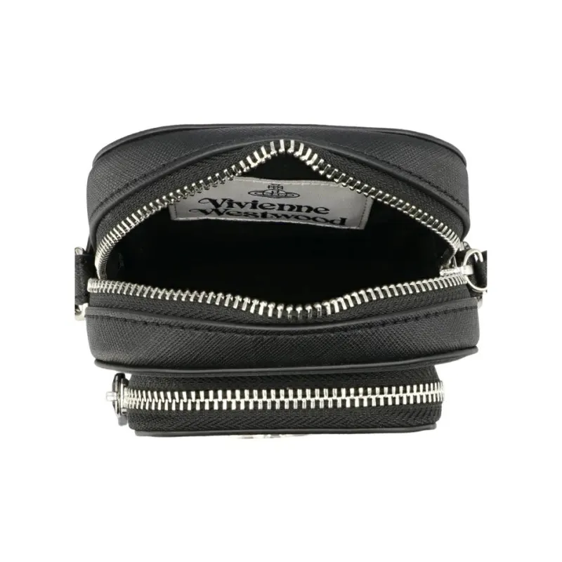 Vivienne Westwood Vegan Leather Shoulder Bag Women's Black-3