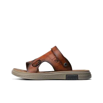 QIUTEXIONG Beach Sandals Men Yellow/Gray