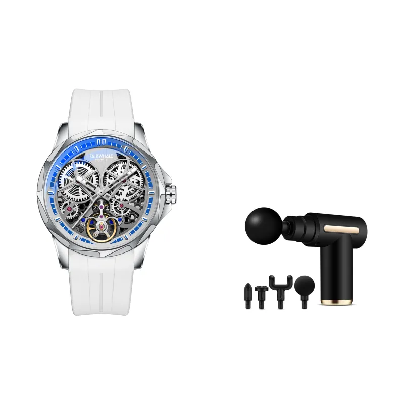 FAIRWHALE Pioneer Collection Watch Automatic Mechanical Movement Silicone Strap Watch Men's Watches Cut Out Dial-33