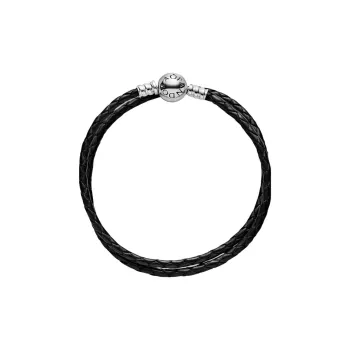 Pandora Leather Bracelets Unisex Black