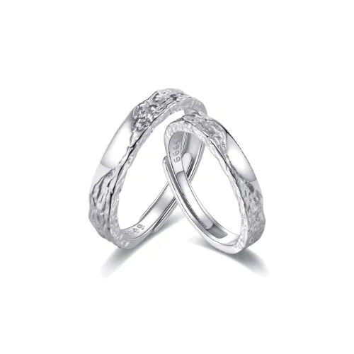 Wylyp 999 Fine Silver Sterling Silver Rings Unisex Silver white Gift Box