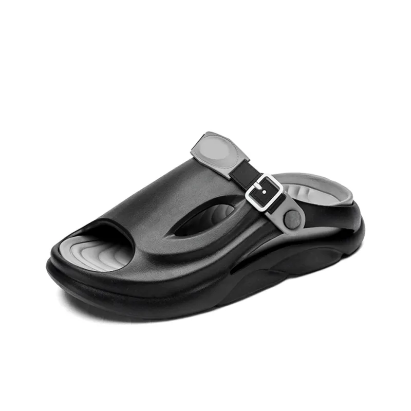 OUGLEMEN Beach Sandals Unisex Black Gray/Black Purple/Beige Brown/White Moon/Olive Green-2