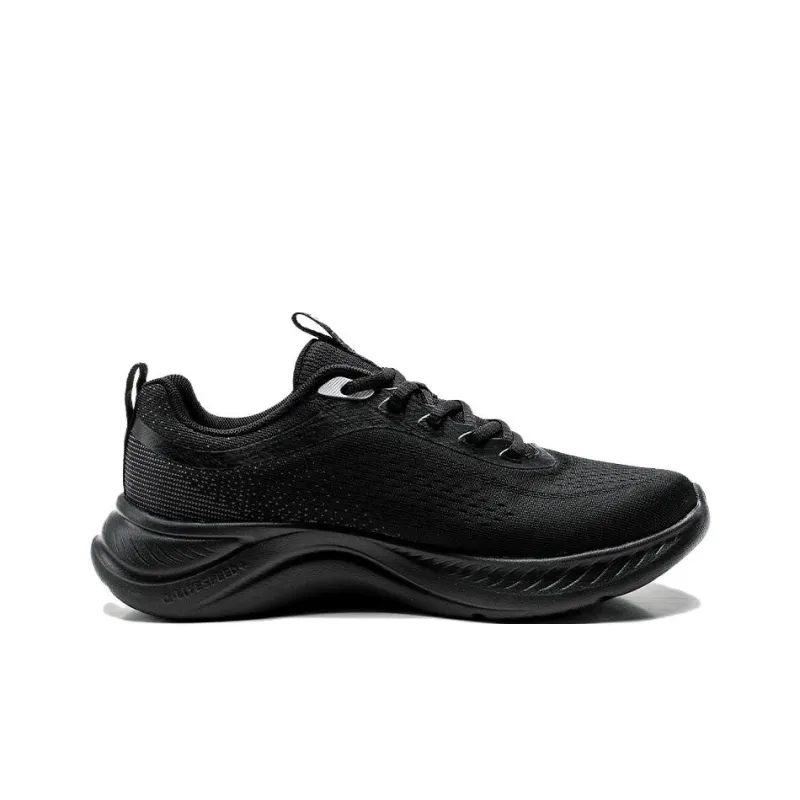 QIAODAN Anti Slip Wear Resistant Low Top Casual Running Shoes Women's Black-1