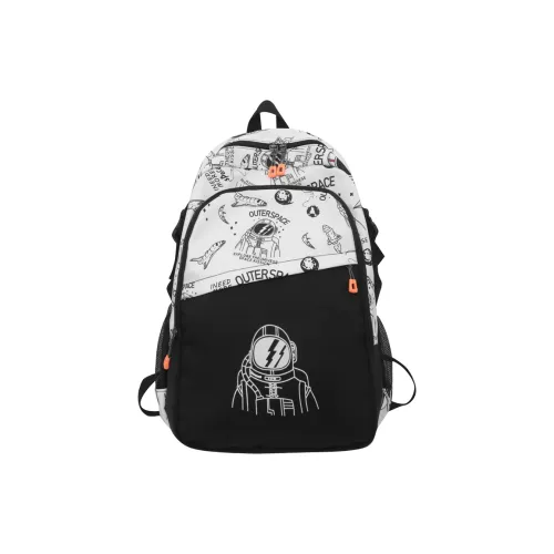 AIBAG Nylon Backpack Unisex White/Black/Khaki