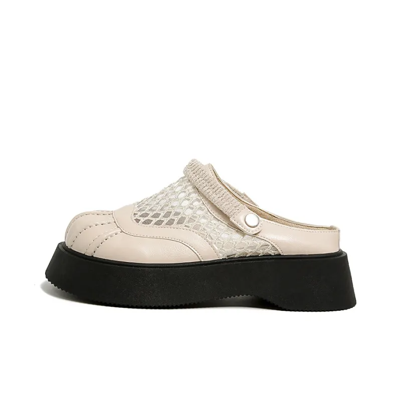 VAEL Rubber Sole Cut Out Quiet Abrasion Resistant Slip Resistant Closed Toe Slippers Women's-6