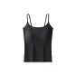 [Camisole Style]Black[Fixed Cup+Seamless Wide Strap]