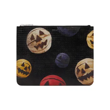 GIVENCHY Josh Smith Collaboration Collection Cow Leather Clutch Large Size Men's Black