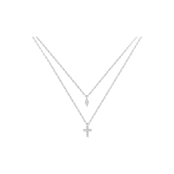 PUENTE 925 Sterling Silver Collarbone Chain Women's