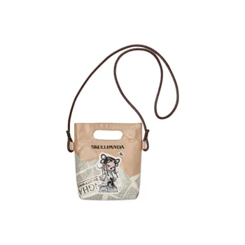 POP MART SKULLPANDA Polyethylene One Shoulder Handbag Mini Women's Beige & Brown