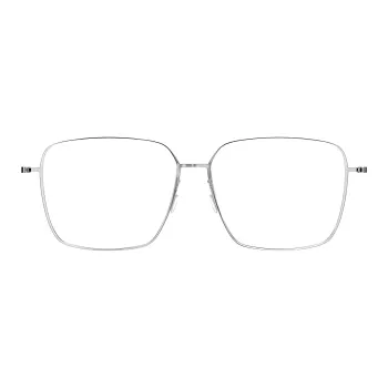 LINDBERG Titanium Irregular Shape Eyeglass Frames Unisex Silver/Black