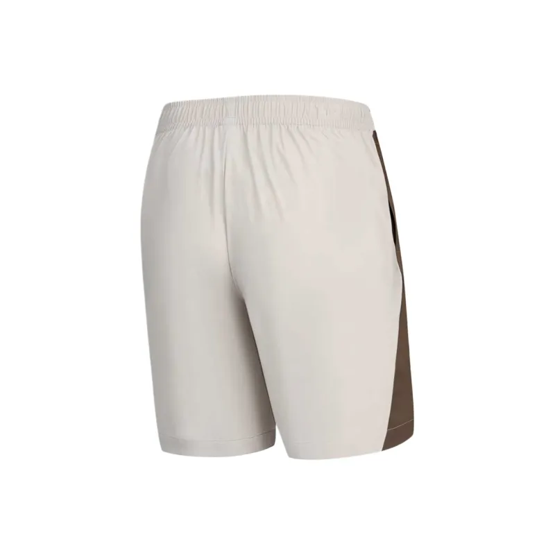QIAODAN Men's Training Series Basketball Shorts Men's Heron Feather Gray/Van Dyke Brown-1
