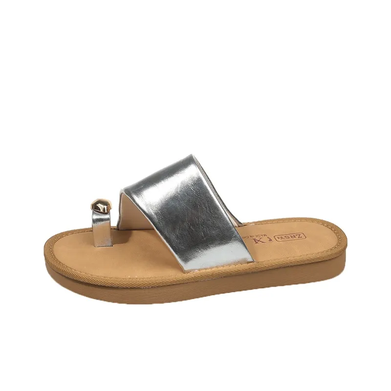 Alxnan Rubber Sole Slip Resistant Slide Slippers Women's-14