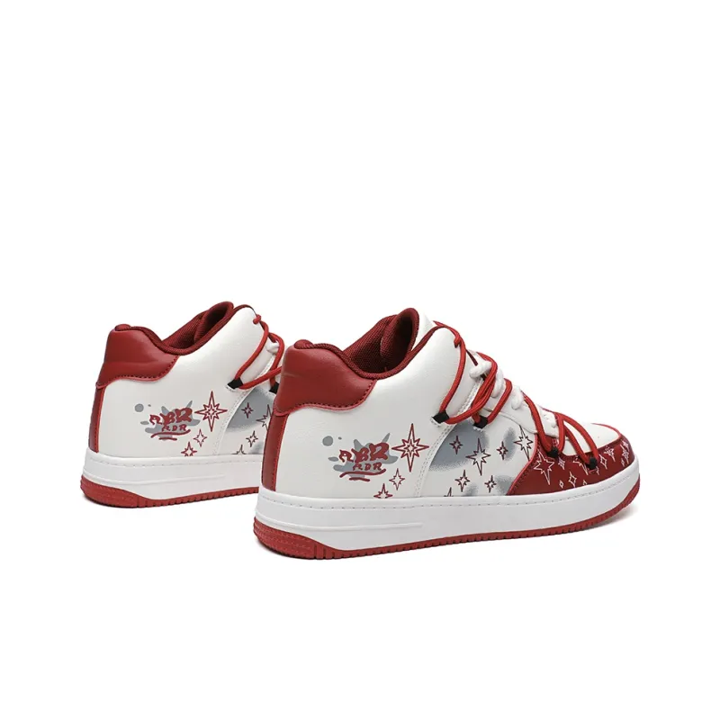 ABIDJAN Graffiti Lightweight Mid Top Skateboard Shoes Unisex-9
