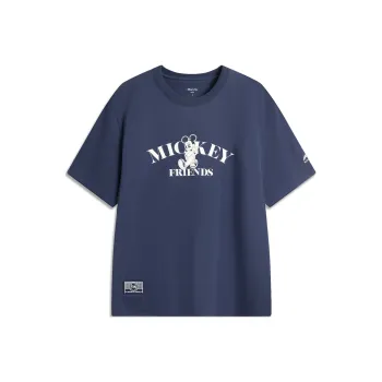 LiNing x DISHINIMIQI,LIANMINGKUAN Sports Life Collection T Shirt Men's Dark Ship Blue