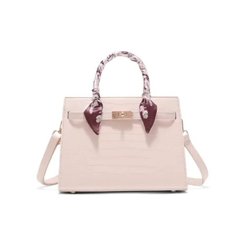 CLEVER& KETCH PU Handbag Women's Ecru/Black