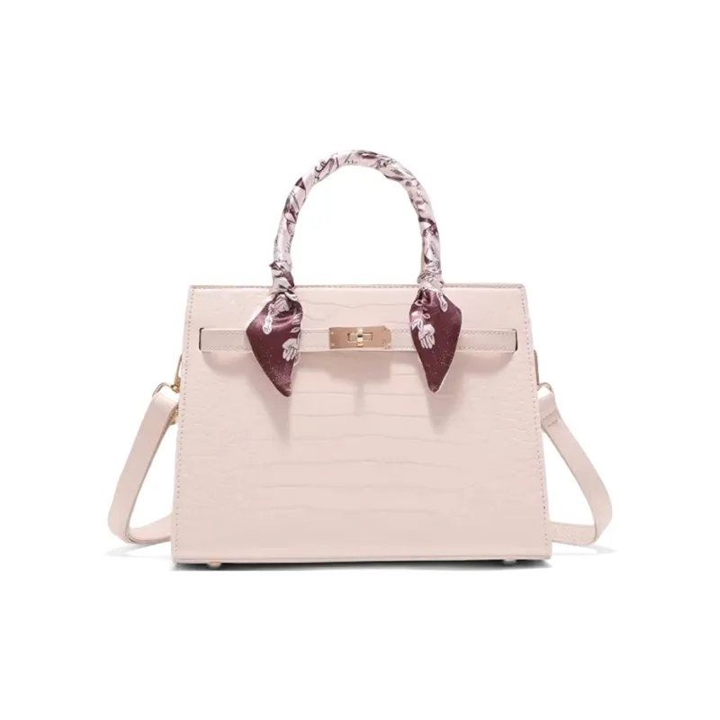 CLEVER& KETCH PU Handbag Women's Ecru/Black-0
