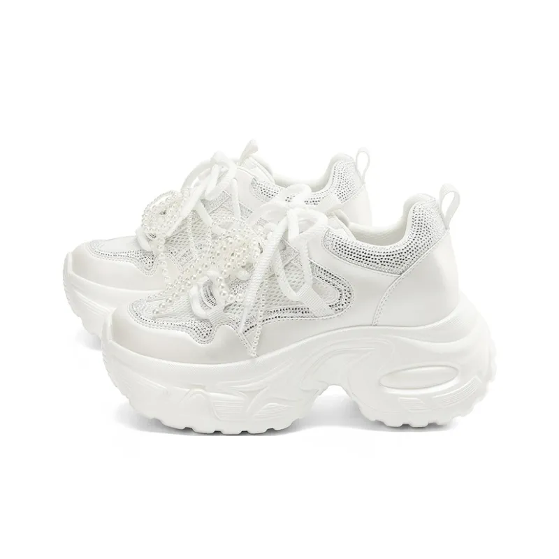 DAPHNE Breathable Height Increase Low Top Chunky Sneakers Women's-2