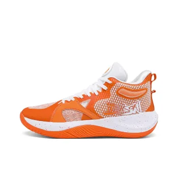 IVERSON Cushioning, Slip Resistant, And Abrasion Resistant Low Top Basketball Shoes Unisex Vibrant Orange Red White