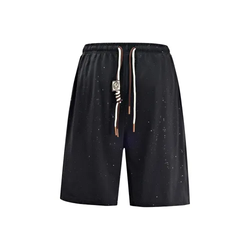 D&W Casual Shorts Unisex Starburst Black