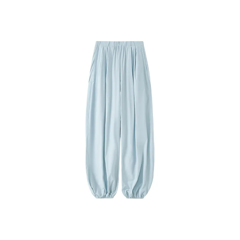 TAGEECHITA UPF 50+Drawstring Elastic Waistband Pants Casual Straight Fit Pants Women's-4