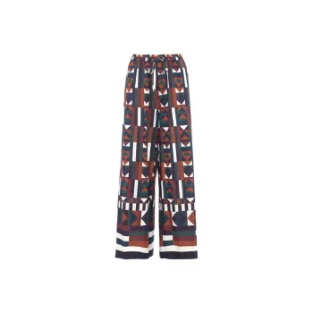Eres Pluriel Geometric-print Palazzo Pants