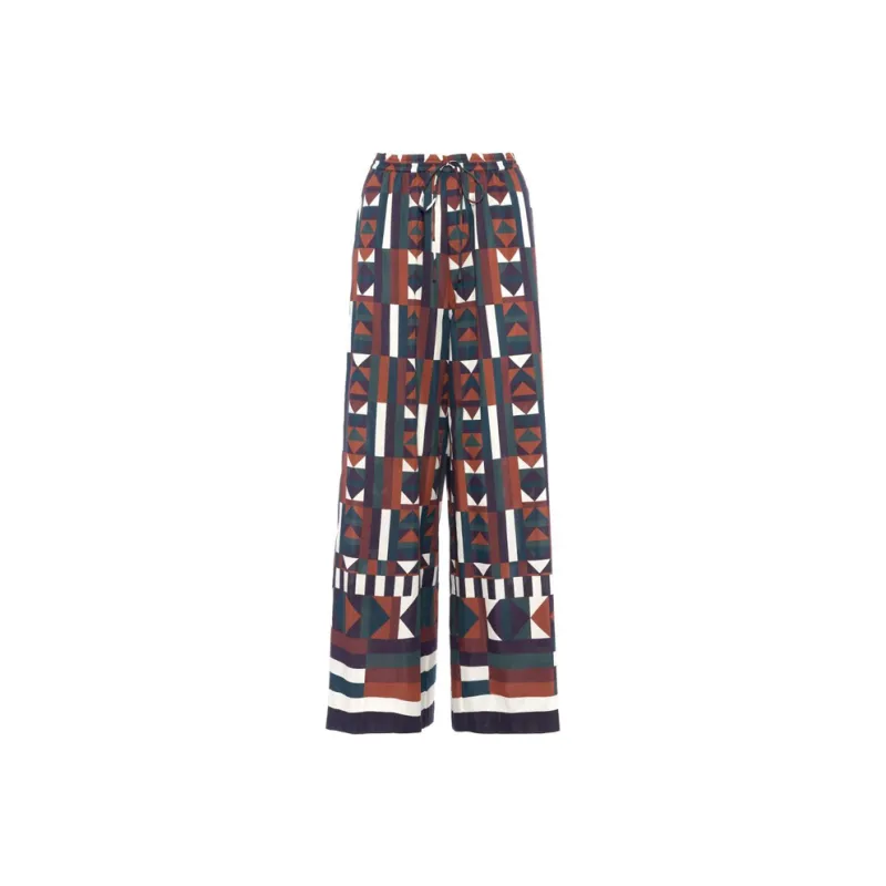 Eres Pluriel Geometric-print Palazzo Pants-0