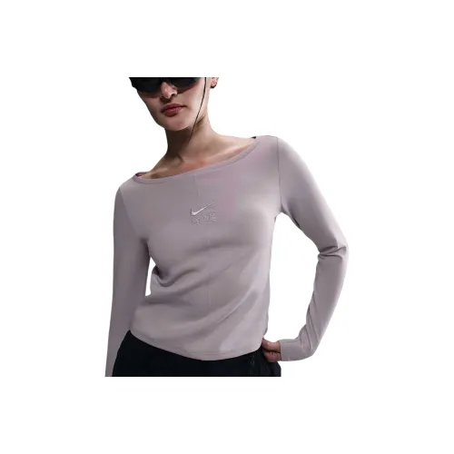Nike Regular T Shirt Women's White Gold Violet Phantom
