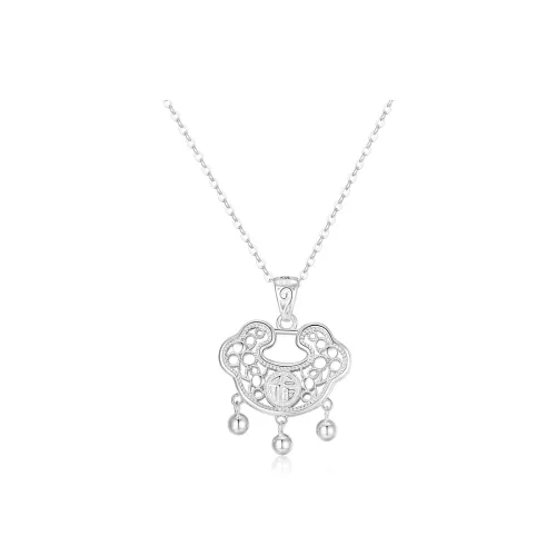 Wylyp 999 Fine Silver Necklaces Unisex Silver White Box