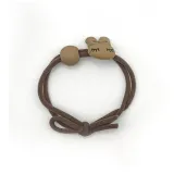 Coffee Series Minimalist Style Rabbit Hair Tie 1 Pack (Light Brown)